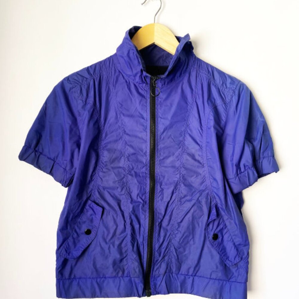 Vintage MNG Purple Short-Sleeve Sports Jacket XS – Mesh Lined